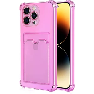 Apple iPhone 14 Pro Card Slot Shock Kılıf Pembe