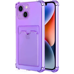 Apple iPhone 14 Plus Card Slot Shock Kılıf Lila