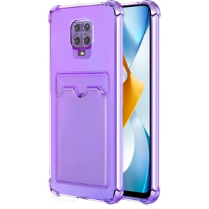Xiaomi Redmi Note 9s Card Slot Shock Kılıf Lila