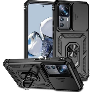 Xiaomi 12T Kılıf Kamera Korumalı Sürgülü  + Ekran Koruyucu