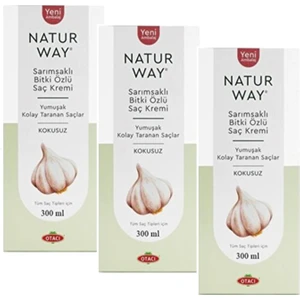 Naturway Sarımsaklı Bitki Özlü Saç Kremi 300 ml * 3 Adet