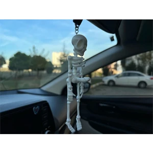 Kom Auto Büyük Penisli Iskelet Beyaz Renk Araba Süsü Oynar Eklemli