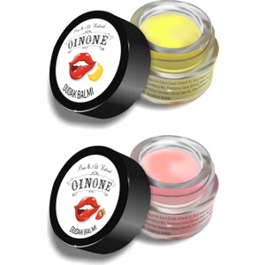 Çilek ve Muz Aromalı Dudak Balmı Koruyucu ve Nemlendirici 2 Adet Vegan