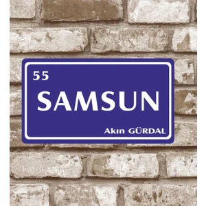 Metal Plaka Samsun 55 Retro Poster 29 x 15 cm