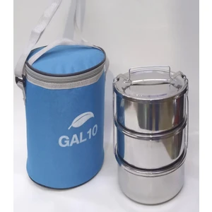 Termoslu Çanta Hediyeli 3lü Çelik Sefer Tası 1-2 Kişlik 12X15CM Isı Koruyan Taşıma Çantası+Sefertası