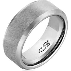 Bayan Erkek Fırçalanmış Gri Tungsten Yüzük DM84