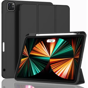 Apple iPad Pro 12.9 6. Nesil 5. Nesil Kılıf Pen Charge Kalem Bölmeli A2378 A2379 A2461 A2462 2022 A2436 A2437 A2764 A2766
