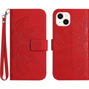 Xstep Case Apple iPhone 13 6.1 İnç İçin Flip Telefon Kılıfı, HT04 Baskılı Ayçiçeği Stand Pu Deri Deri Touch Manyetik Kayışlı (Yurt Dışından)