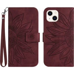 Xstep Case iPhone 14 Plus İçin Flip Telefon Kılıfı, HT04 Basılı Ayçiçeği Görüntüleme Standı Pu Deri Deri Touch Manyetik Kayışlı (Yurt Dışından)