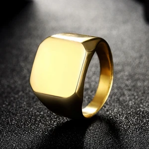 Gold Sarı Bayan Erkek Çelik Yüzük DN43