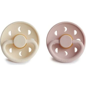 Frıgg Moon Phase Ikili Kauçuk Emzik - Blush / Cream 0-6 Ay