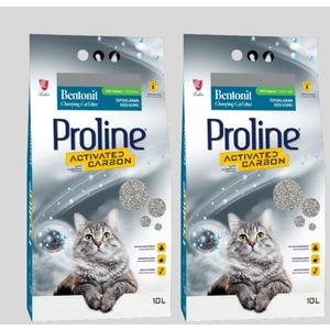 Pro Line Aktif Karbonlu Topaklanan Kedi Kumu 10LT 2 Adet