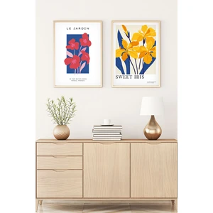 Ahşap Çerçeveli Minimalist 3’lü Tablo