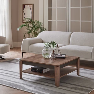 Enza Home Orlando Ahşap Kare Orta Sehpa