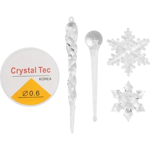 40 Adet Kar Tanesi Saçağı Noel Süsleri Yeni Yıl Süsleri Kristal Noel Ağacı Şeffaf Süsler (Yurt Dışından)
