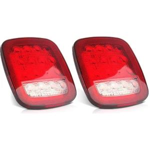 Evrensel 16 LED Stop Kuyruk Dönüş Sinyali Yedekleme Ters Fren Kırmızı/beyaz Wrangler Yj Tj Jk Cj Kamyon Römork Tekne Rv (Yurt Dışından)