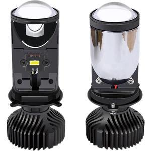 60 W LED Mini Projektör Lens Otomobil Ampul 8000LM Dönüşüm Kiti - Siyah (Yurt Dışından)