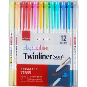 Dong-A Twinliner Soft Fosforlu Kalem 12 Adet Set 231812 3389 3396