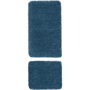 Segura Peluş Turkuaz Kaydırmaz Taban 2li Banyo Paspası 60 x 100 - 50 x 60