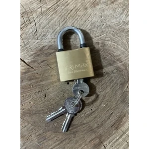 Trımax Pirinç Asma Kilit 50MM Paslanmaz Contalı Asma Kilit