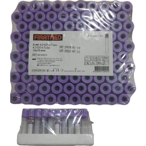Hemogram Tüpü 3 Ml K2 Edta