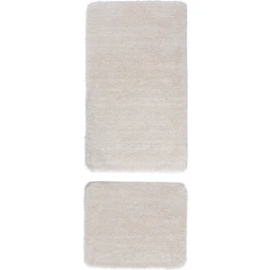Segura Peluş Krem Kaydırmaz Taban 2li Banyo Paspası 60 x 100 - 50 x 60