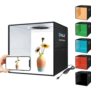 30 cm. Katlanır Halka Işık Fotoğraf Stüdyosu Çadır Kutusu - Siyah, Beyaz, Turuncu, Kırmızı, Yeşil, Mavi, Açma Boyutu: 30 cm. x 30 cm. x 30 cm. (Yurt Dışından)