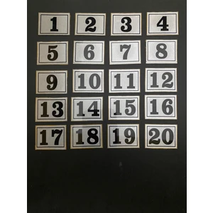 Kapı Numarası Dolap,raf,posta Kutusu Numarası 3x3 cm 1 Den 20 Ye