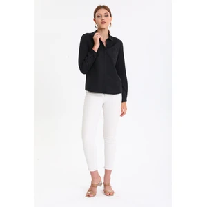 Pera Moda Kadın Klasik Fitilli Likralı Gömlek