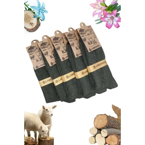 Kral Socks Erkek Kışlık Termal Etkili (5'li Paket) Lambswool Kuzu Yünlü Çorap