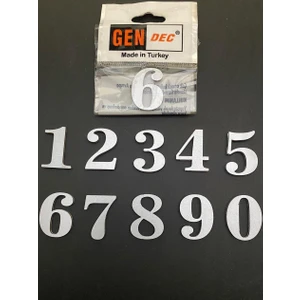 Kapı Numarası 3 cm No:6 Kendinden Yapışkanlı Numara