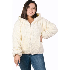 Peluşcu Dayı  Kadın Fermuarlı Peluş  Mont  (%100 Yerli)