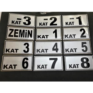 Kat Numarası 8X15 Cm Kendinden Yapışkanlı -3 Den 10'a