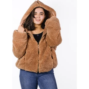 Kadın Fermuarlı Peluş  Mont  (%100 Yerli)