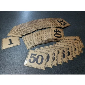 Kapı Numarası  5.5x6.5 cm  Metalik Altın Sarı Üzeri Siyah Baskı Kendinden Yapışkanlı No:1 Den 50’e