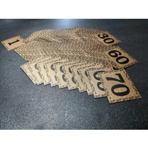 Kapı Numarası  5.5x6.5 cm  Metalik Altın Sarı Üzeri Siyah Baskı Kendinden Yapışkanlı No:1 Den 70’e
