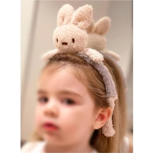 Queen Aksesuar Sevimli Büyük Peluş Pofuduk Tüylü Ayaklı Tavşan Yetişkin Çocuk Tacı Kostüm Taç Gri