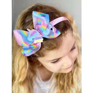 Queen Aksesuar Rengarenk Gökkuşağı Pop It Unicorn Fiyonklu Çocuk Tacı Popit Taç