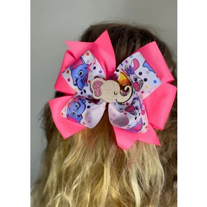 Queen Aksesuar Sevimli Fil Süslü Simli Renkli Hayvanlı Katlı Lüks Fiyonk Toka Metal Klipsli Çocuk Tokası