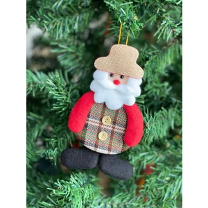 Queen Aksesuar Yeni Yıl Yılbaşı Lüks Ithal Koleksiyonluk Büyük Çam Ağacı Süsü Pofuduk 3 Boyutlu Noel Baba