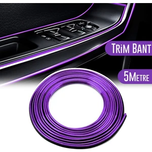 STS Oto Aksesuar Araç Içi Dekoratif Torpido ve Kapı Döşeme Fitili Neon Ip 5 Metre Mor