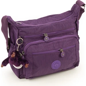 Krinkıl / Klinkır Su Geçirmez Kumaş Çok Gözlü Çapraz Kol ve Omuz Postacı Çantası Mor 5835