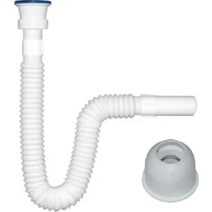 Lavabo-Evye Körüklü Rakorlu Sifon 70 cm ve Adaptör Takoz Conta
