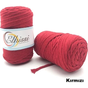 Makrome Büklüm Tarama Ipi (3 MM-250 Gr) Kırmızı