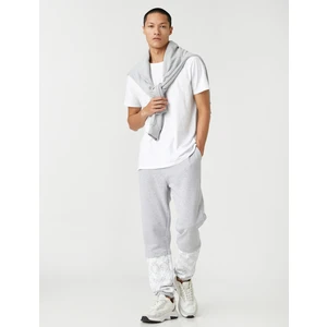Basic Jogger Eşofman Altı Beli Bağcıklı Çiçek Baskılı