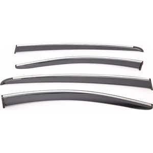 Drs Tuning Sunplex Vw Jetta 2010-2017   Style 4 Lü Set Kromlu Cam Rüzgarlığı Ön ve Arka