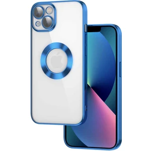 Apple iPhone 13 Kılıf Kamera Korumalı Renkli Kenar Şeffaf Halka Tasarım Silikon Kapak