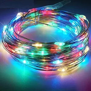 Rgb 5 Metre Renkli Pilli LED Işık Renkli LED Işık Renkli Yılbaşı Ağacı Işığı Rgb Parlak Peri LED Işık Multi Colors LED Light