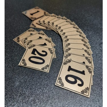 Kapı Numaraları No 1 Den 20 E 4x4 cm Yapışkanlı Metalik Fiyatı