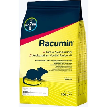 Bayer Racumin Fare ve Sıçanlar Için Zehirli Buğday 250 Gr Yeni ve Taze